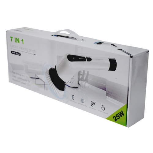 ELECTRIC EDGE Spin Scrubber – 7-in-1 Cordless Power Scrubber with 7 Brush Heads & Extendable Handle